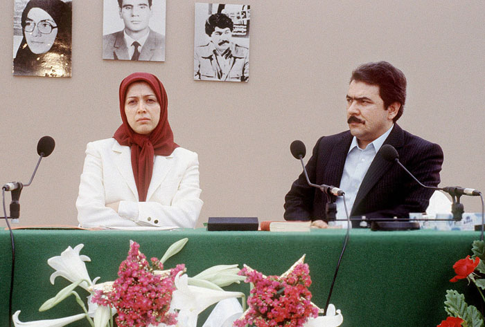 Massoud and Maryam Rajavi on their wedding day