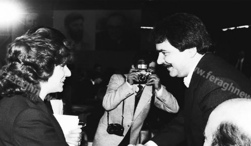 مسعود رجوی و خبرنگار زن